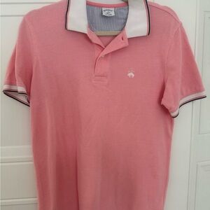 Brooks Brothers Pink Polo Shirt with White Trim